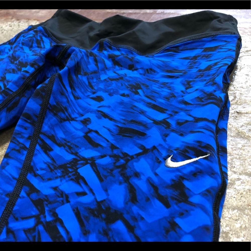 Nike Dri-fit‎ leggings blue black size small
